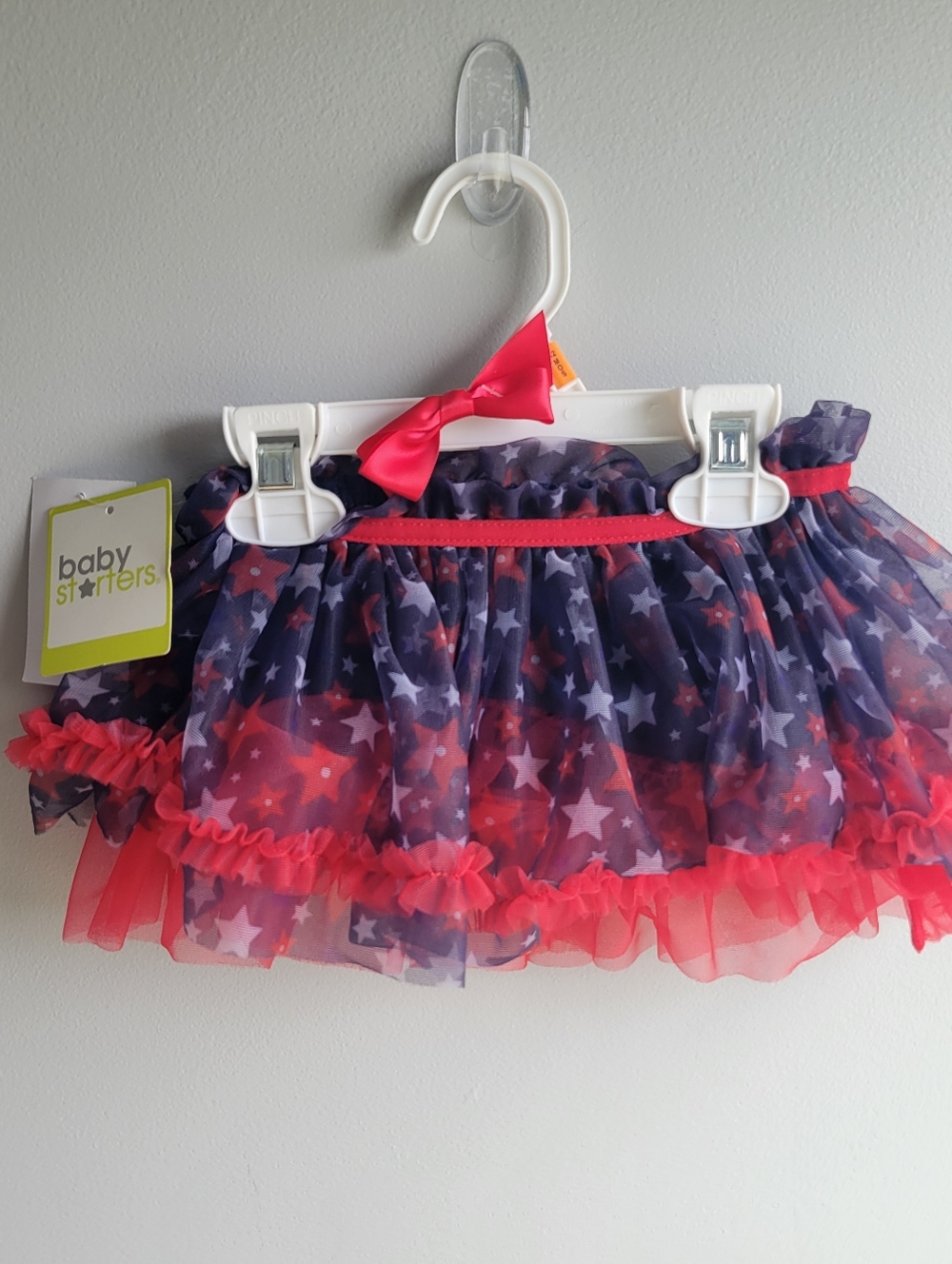 NWT BABY Starters Girls 12 Months TUTU Skirt 4th Of July Stars